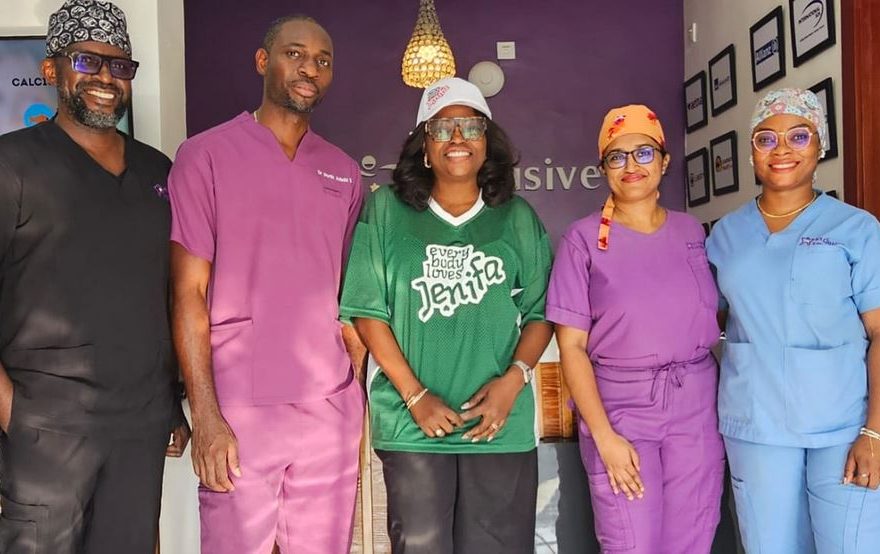 Funke Akindele and Exclusive Smile team celebrate their partnership to promote Nigerian healthcare with a focus on dental care.